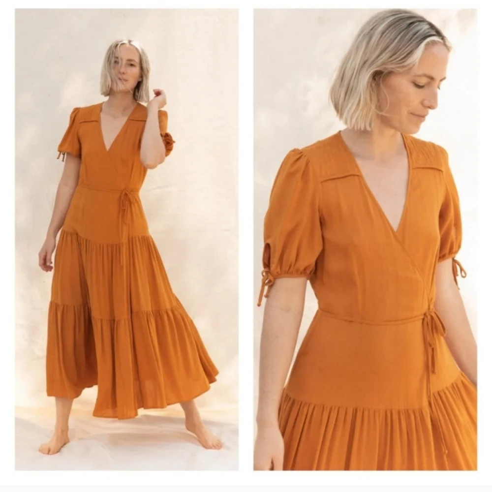 Christy Dawn The Augusta Dress In Turmeric M - Picture 4 of 16